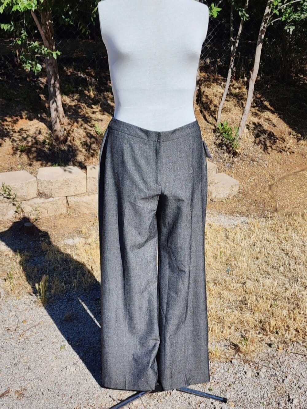 🔥🪩 Corpcore Dark Academia SPARKLE Wide Leg Pants Sag Harbor L/XL NWT